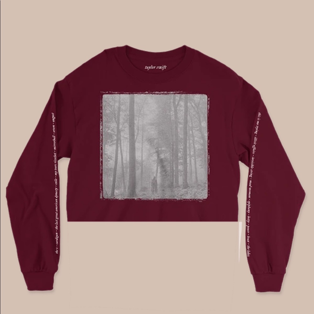 NEW Taylor Swift In The Trees Cropped Long Sleeve Size M